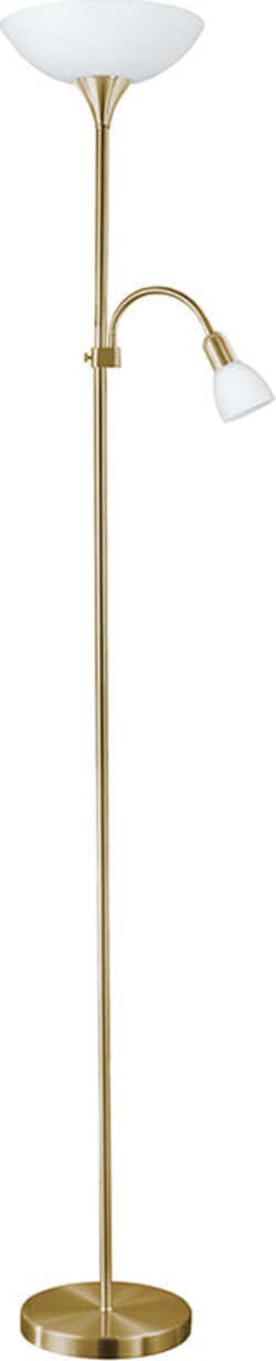 Piantana-Contemporanea-Up-2-2-Luci-Acciaio-Ottone