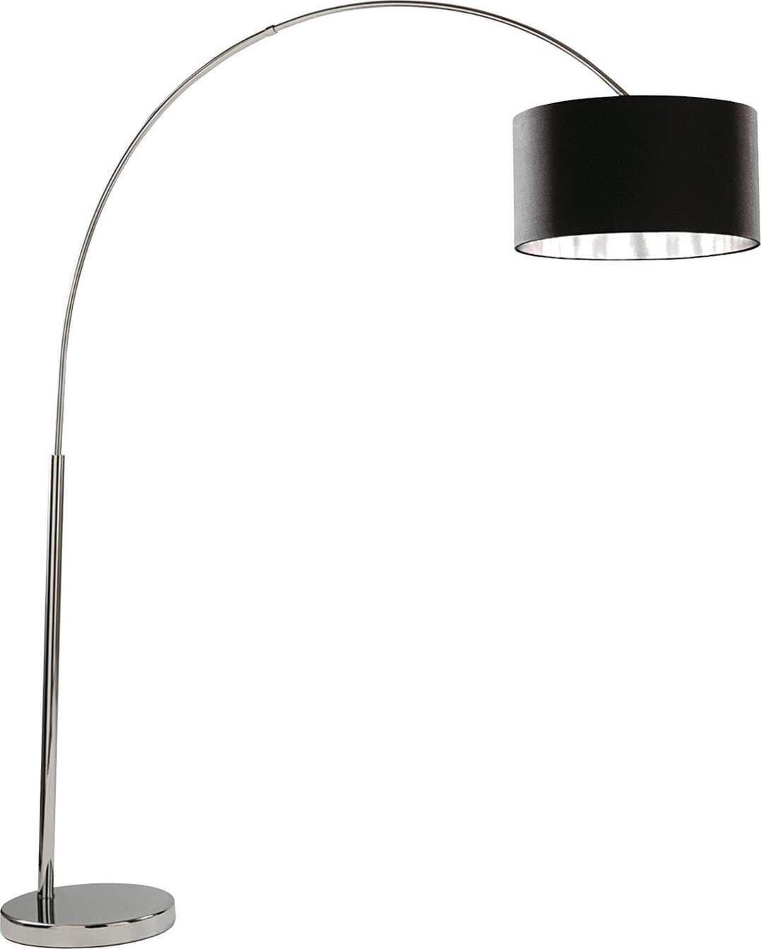 Piantana-Contemporaneo-Archi-Acciaio-Cromo-Tessuto-Bianco-1-Luce-E27