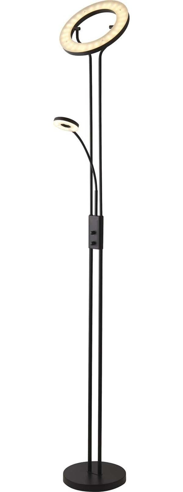Piantana-Contemporaneo-Mother-Child-Acciaio-Nero-Policarbonato-Led-25,5W-3000K