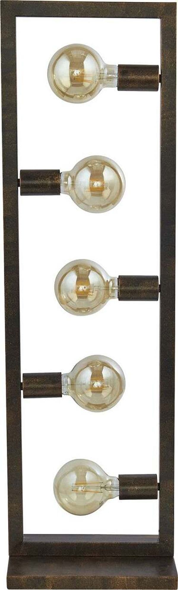 Piantana-Contemporaneo-Oblungo-Acciaio-Marrone-5-Luci-E27
