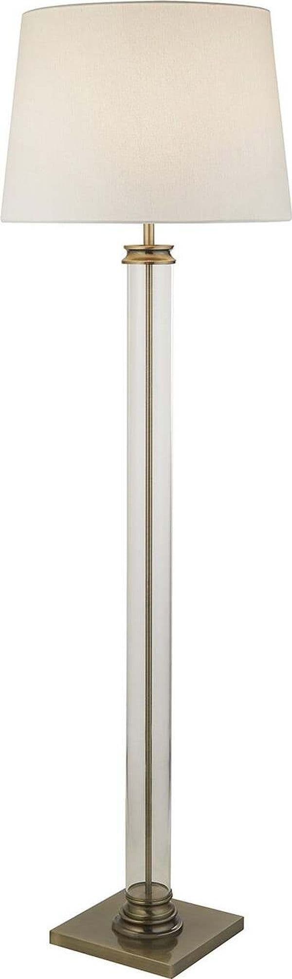 Piantana-Contemporaneo-Pedestal-Acciaio-Adjustable-Vetro-Trasparente-1-Luce-E27