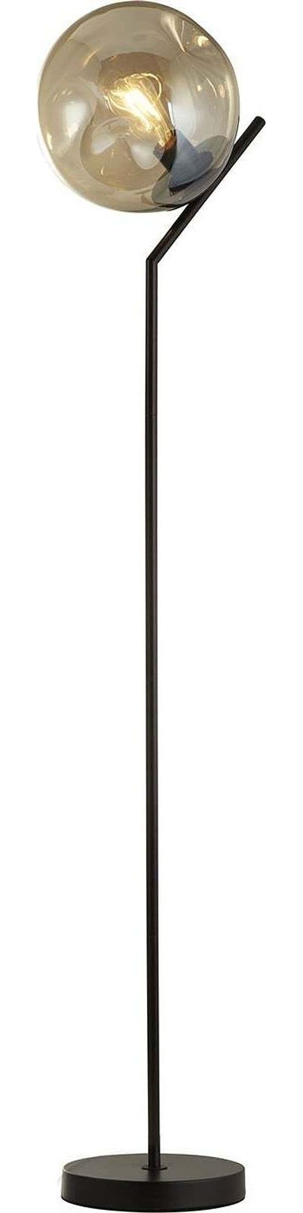 Piantana-Contemporaneo-Punch-Acciaio-Nero-Vetro-1-Luce-E27