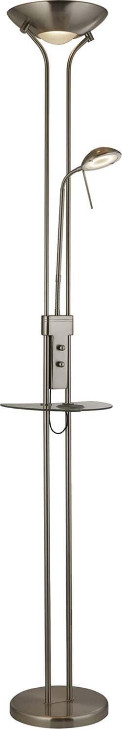 Piantana-Contemporaneo-Senza-Fili-Acciaio-Cromo-Vetro-Trasp-Led-22,4W-3000K