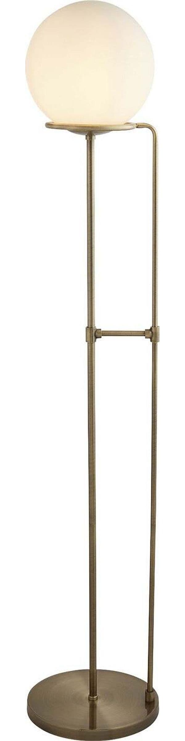 Piantana-Contemporaneo-Sfera-Acciaio-Ottone-Vetro-Bianco-1-Luce-E27