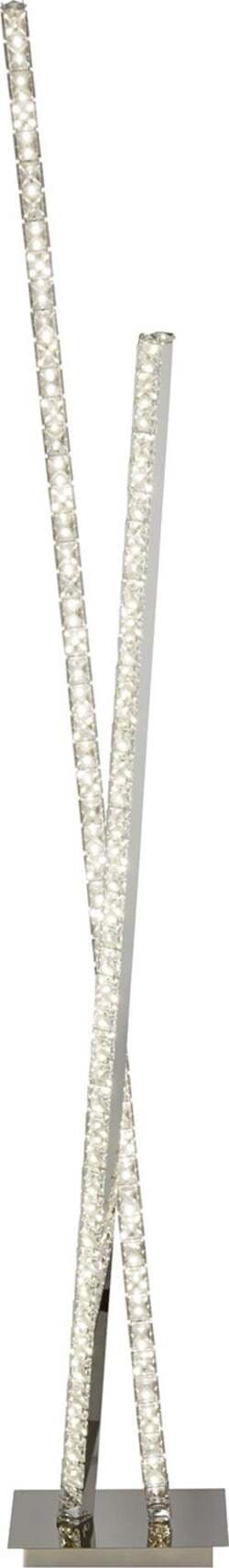 Piantana-Contemporaneo-Trifoglio-Acciaio-Cromo-Vetro-Trasparente-Led-30W-4000K
