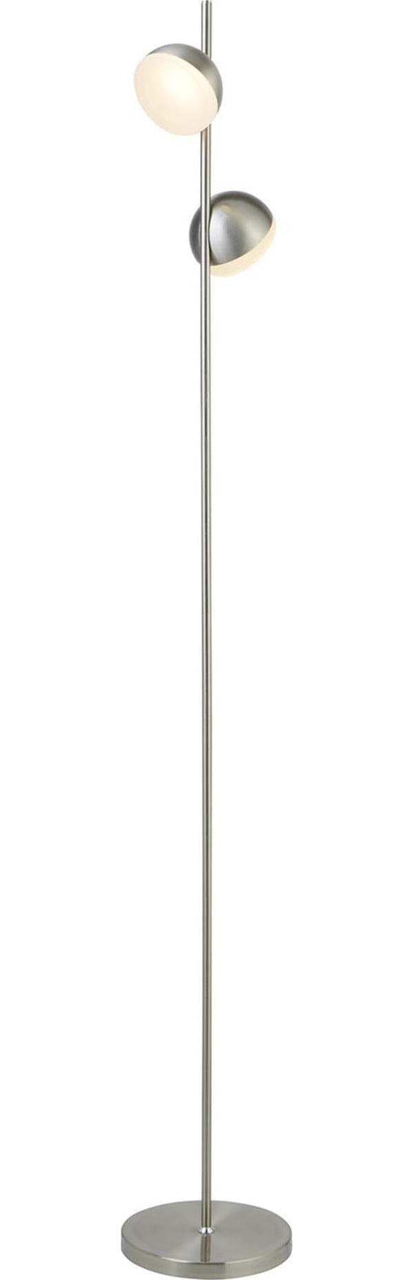Piantana-Contemporaneo-Tully-Acciaio-Argento-Policarbonato-Led-12W-3000K