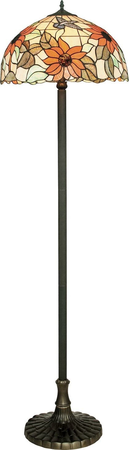 Piantana Dafne Vetro Tiffany 2Xe27 45X150Cm Illuminazione/Illuminazione per interni/Lampade/Lampade da terra Led Mall Home - Napoli, Commerciovirtuoso.it