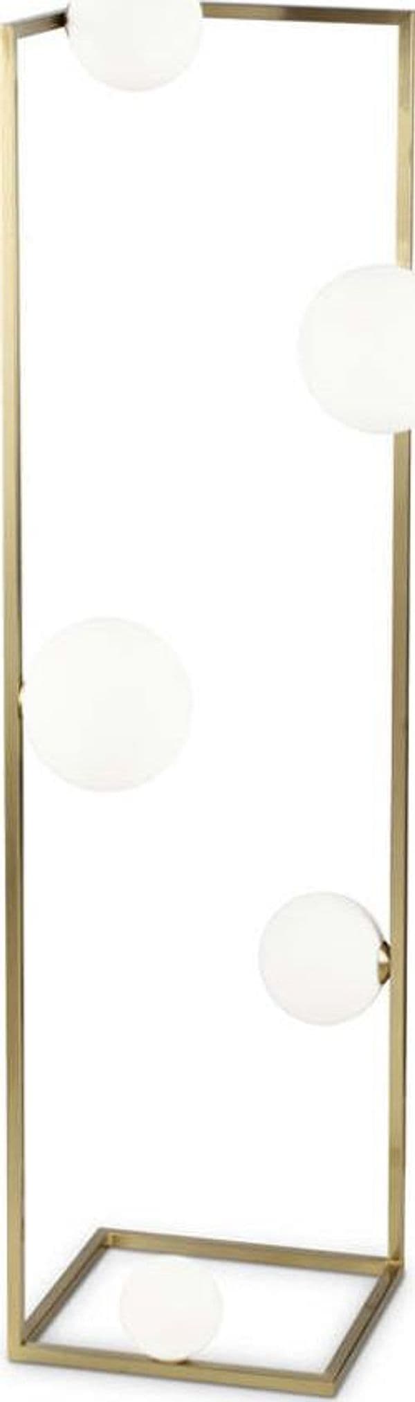 Piantana-Industrial-Angolo-Metallo-Ottone-5-Luci-G9-3W-3000K-Luce-Calda