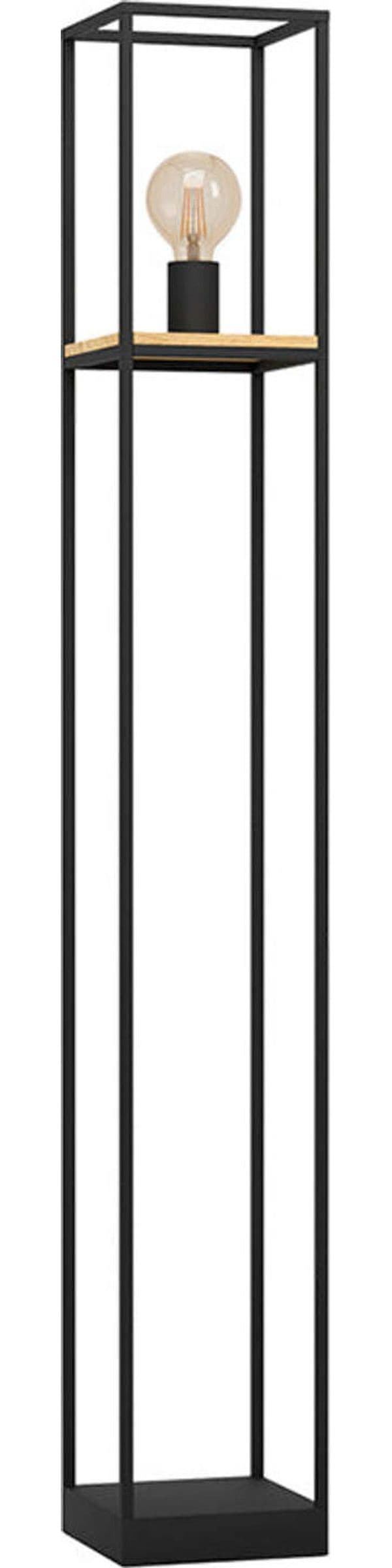 Piantana-Industrial-Libertad-1-Luce-Metallo-Nero-E-Marrone