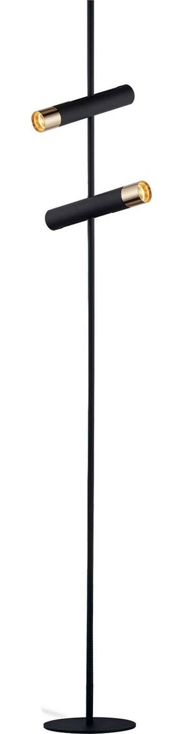 Piantana-Industrial-Nordico-Cilindro-Acciaio-Nero-Oro-Led-3,5W-3000K