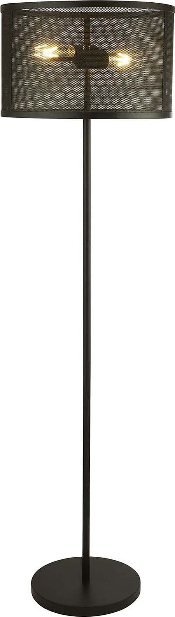 Piantana-Industrial-Nordico-Rete-Acciaio-Nero-2-Luci-E27