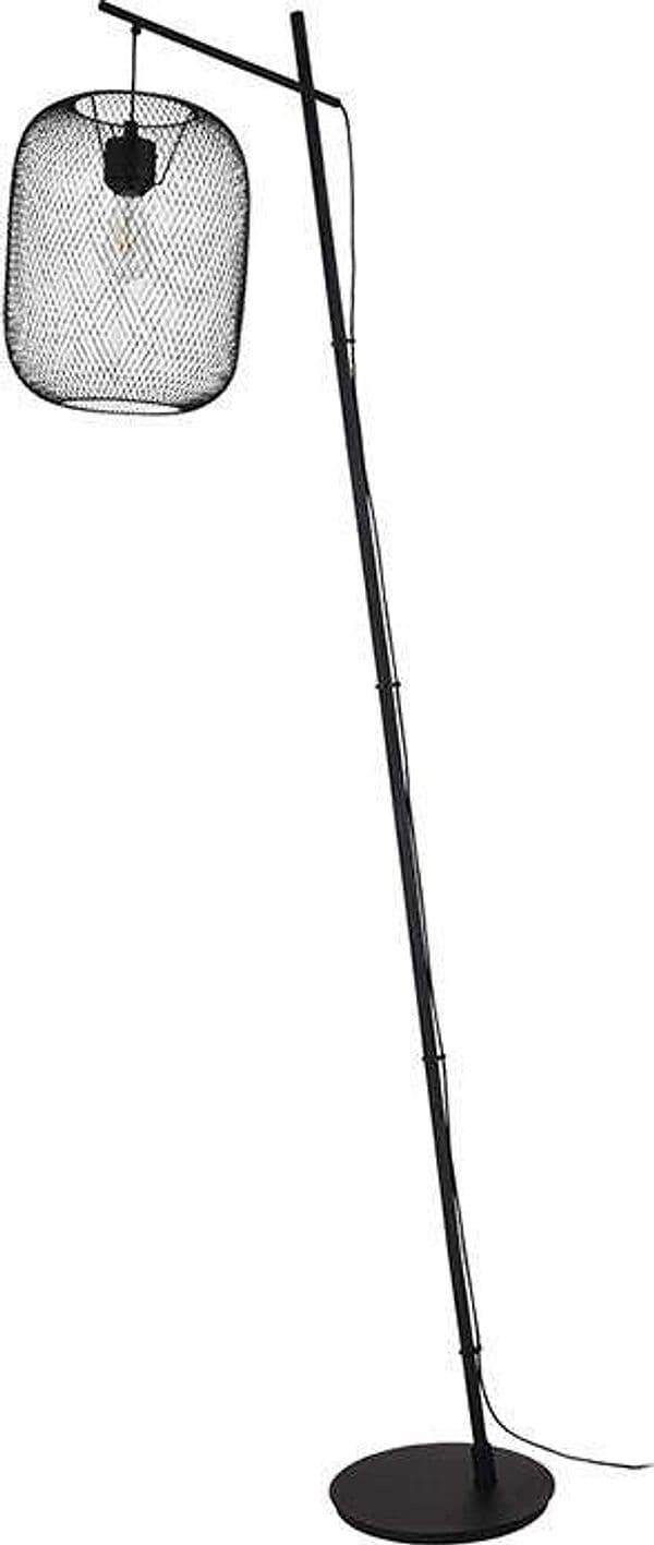 Piantana-Industrial-Wrington-1-Luce-Acciaio-Nero