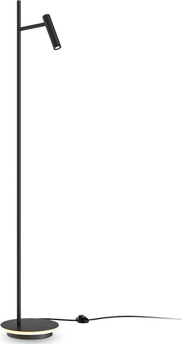Piantana-Lampada-Da-Terra-Moderno-Estudo-Metallo-Nero-1-Luce-Led-11W