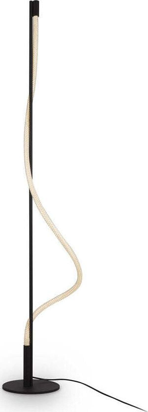 Piantana-Lampada-Da-Terra-Moderno-Tau-Alluminio-Nero-Luce-Led-15W