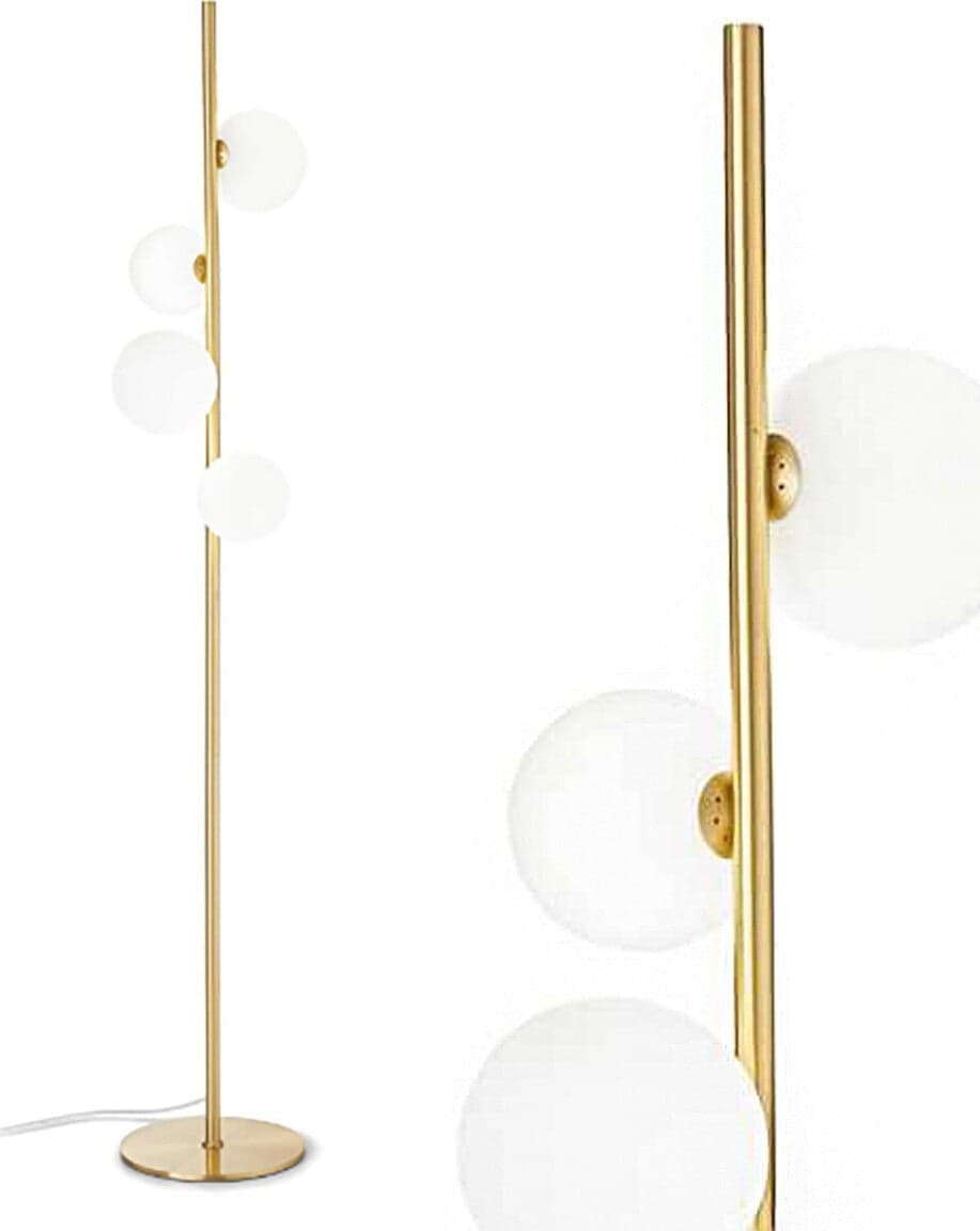 Piantana-ottone-PERLAGE-277967-G9-LED-lampada-terra-classica-sfere