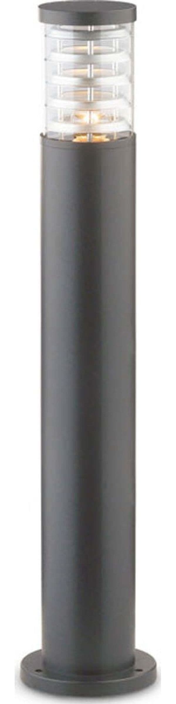 Piantana-Palo Da Esterno Moderna Tronco Alluminio Antracite 1 Luce E27 H80Cm