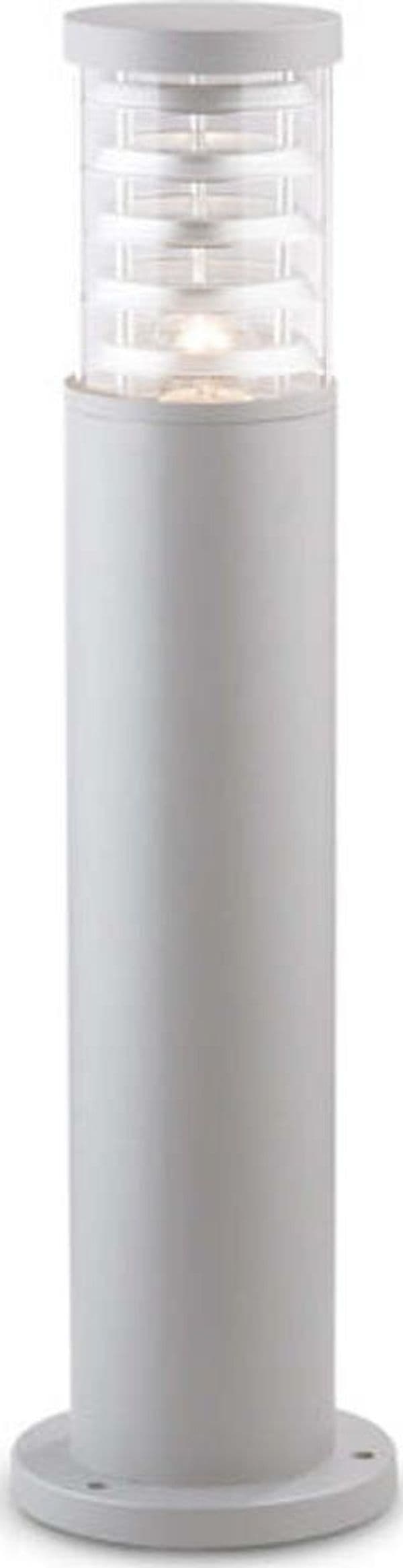 Piantana-Palo Da Esterno Moderna Tronco Alluminio Grigio 1 Luce E27 H60Cm