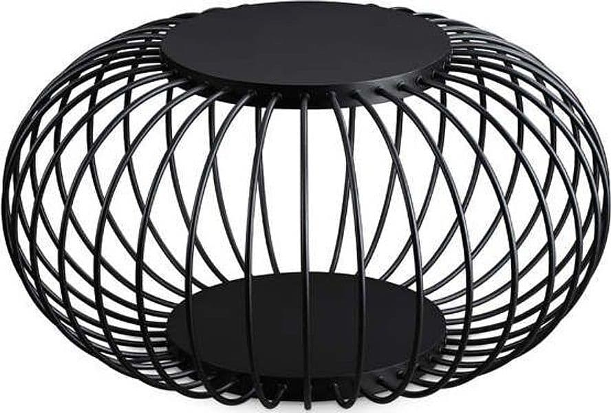 Piantana-Vintage---Decò-Djambe-Metallo-Nero-Led-18W-3000K-D74Cm