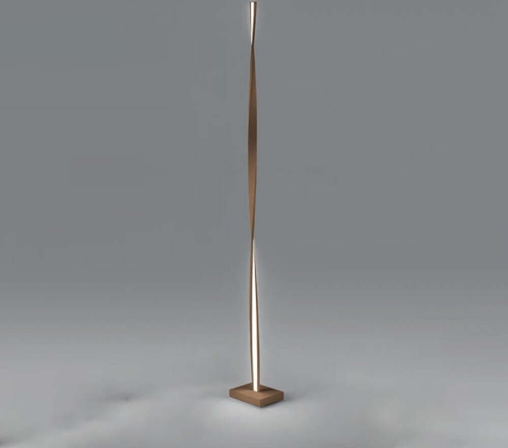 Piantane---Lampade-Da-Terra-Contemporaneo-Twist-Metallo-Ruggine-Led-26W