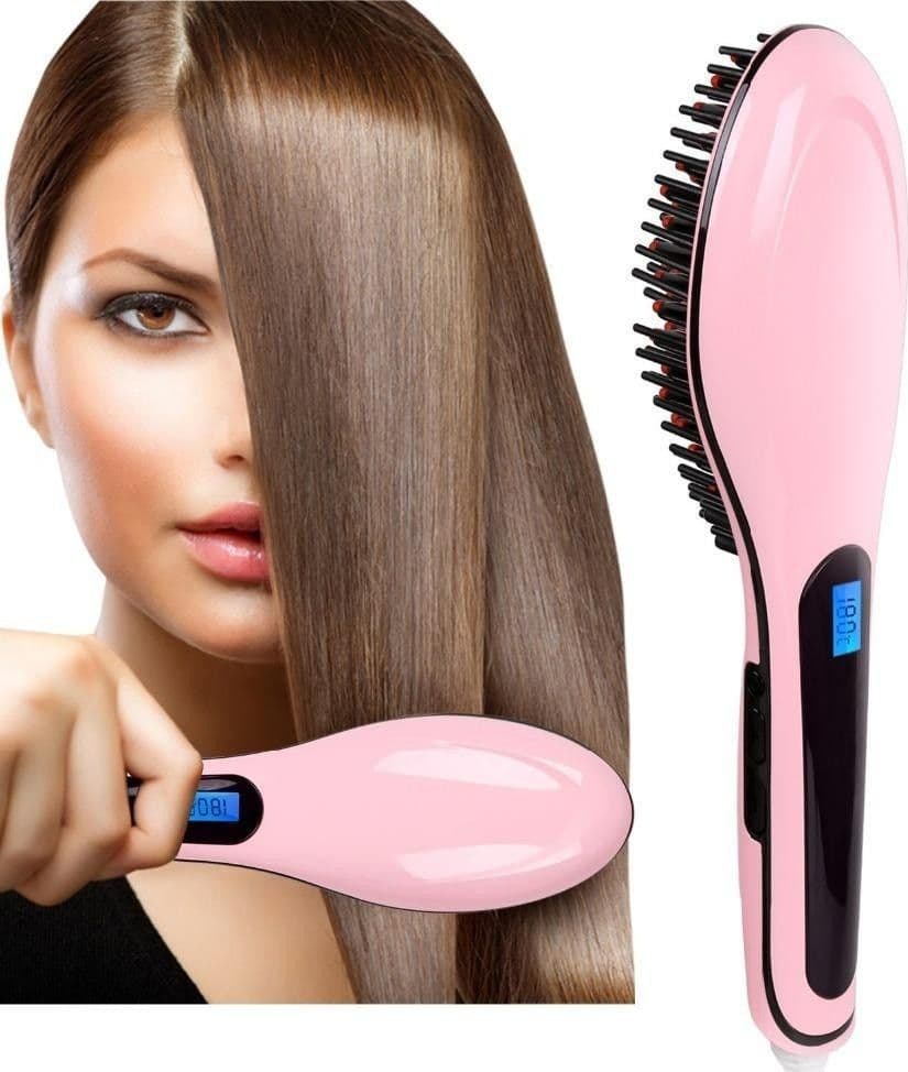 PIASTRA ELETTRICA IONICA LCD SNODA LISCIA CAPELLI SPAZZOLA TEMPERATURA HQT-906 Bellezza/Cura dei capelli/Strumenti per lo styling/Piastre per capelli Trade Shop italia - Napoli, Commerciovirtuoso.it