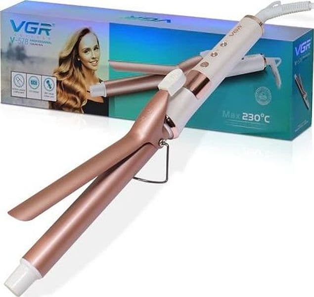 PIASTRA FERRO ARRICCIACAPELLI PROFESSIONALE CON DISPLAY LED MAX 230°C Ø25MM V-578 in Arricciacapelli Trade Shop italia - Napoli, commercioVirtuoso.it