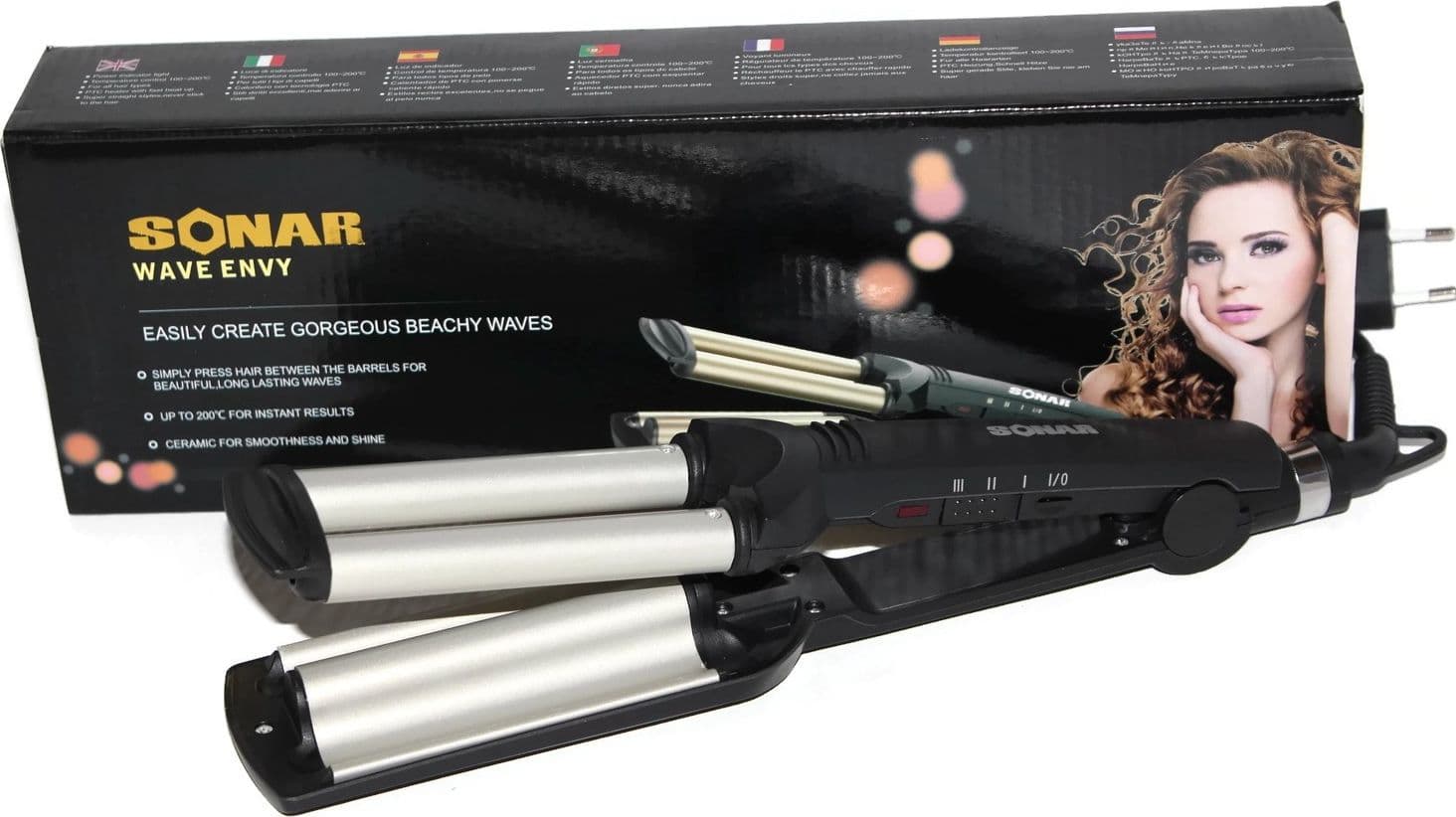 PIASTRA SONAR WAVE ENVY CAPELLI ONDULATI MOSSI ARRICCIA ONDE IN METALLO Bellezza/Cura dei capelli/Strumenti per lo styling/Arricciacapelli Trade Shop italia - Napoli, Commerciovirtuoso.it
