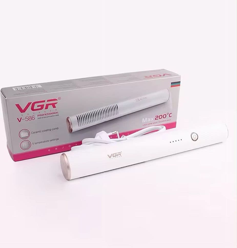 PIASTRA SPAZZOLA CON RIVESTIMENTO CERAMICA PETTINE CAPELLI PROFESSIONALE V-586 in Piastre per capelli Trade Shop italia - Napoli, commercioVirtuoso.it