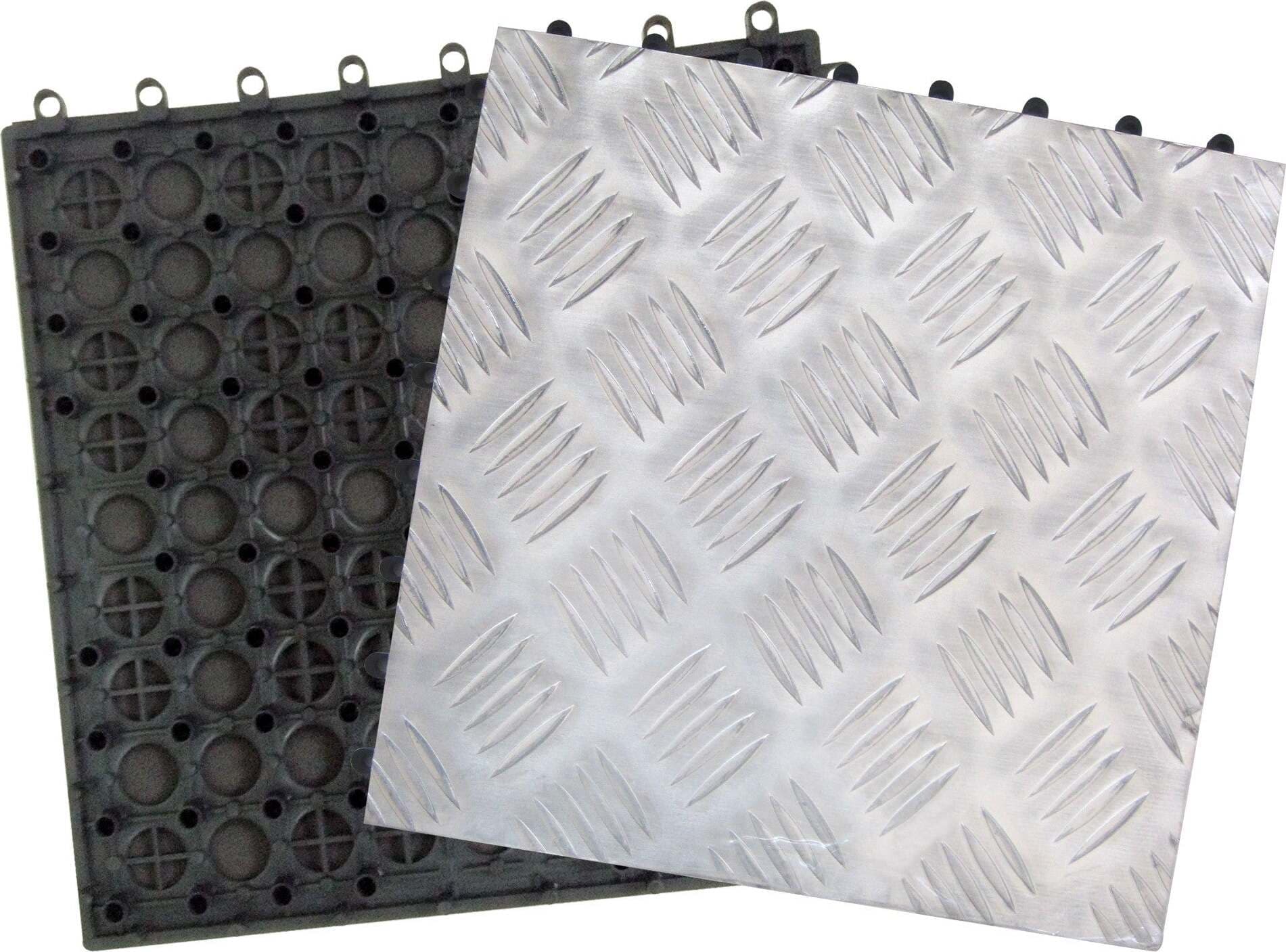 Piastrella Alluminio Antiscivolo 30x30 Cm Piastrella Quadrata Su Supporto in Resina Fai da te/Prodotti per la costruzione/Materiali da costruzione/Piastrelle/Piastrelle di metallo Ferus - Montoro, Commerciovirtuoso.it
