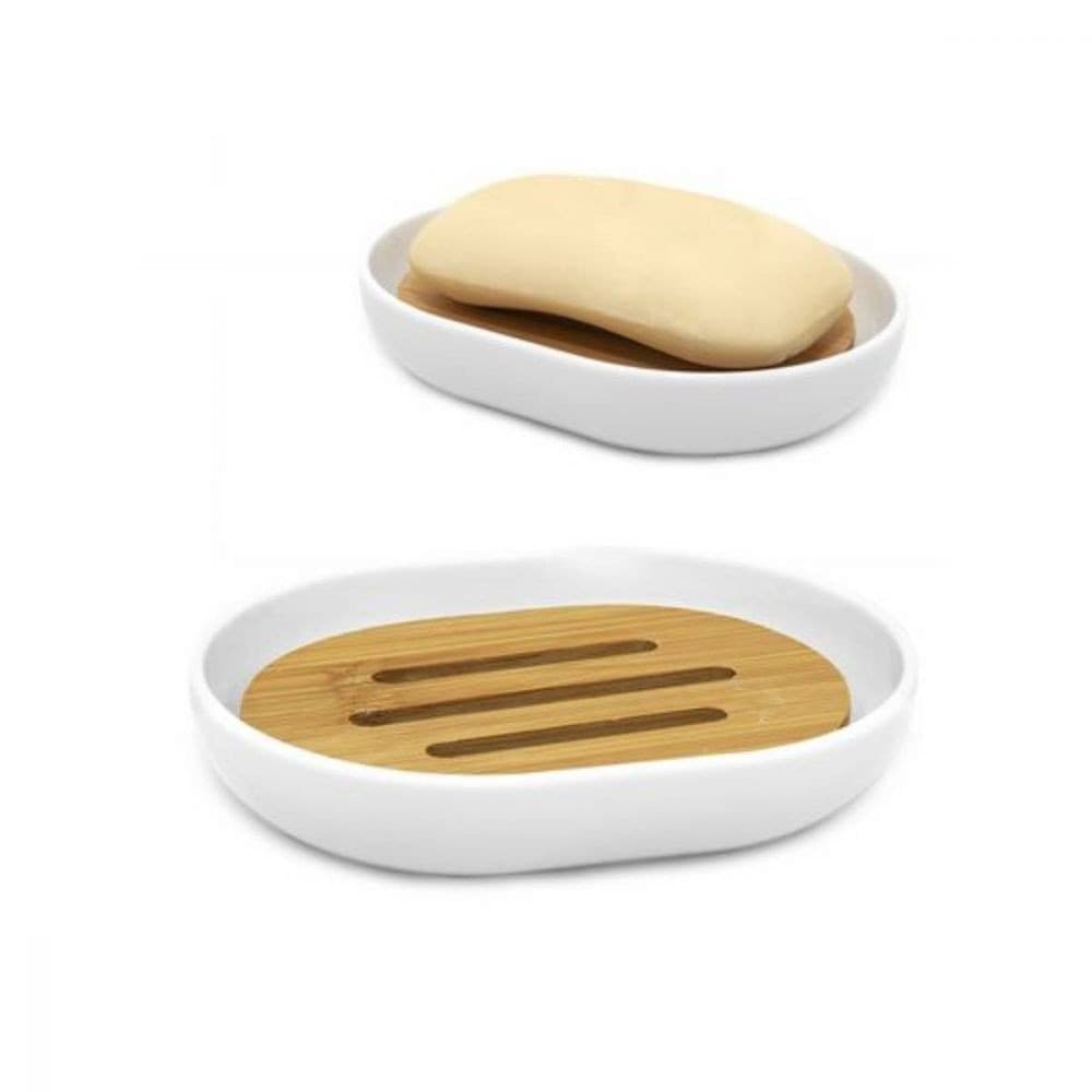 Piattino Porta Sapone Saponetta Bianco Legno Accessori Bagno 12.5 X 9.5 Cm 69480 Casa, arredamento e bricolage > Accessori Bagno > Set da Bagno Trade Shop italia - Napoli, Commerciovirtuoso.it