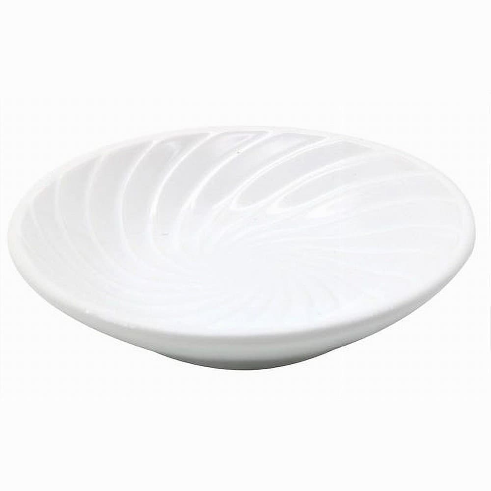 PIATTINO PORTA SAPONE SAPONETTA CERAMICA RIGATA SPIRALE BIANCO TONDO BAGNO 79959 in Portasapone Trade Shop italia - Napoli, commercioVirtuoso.it
