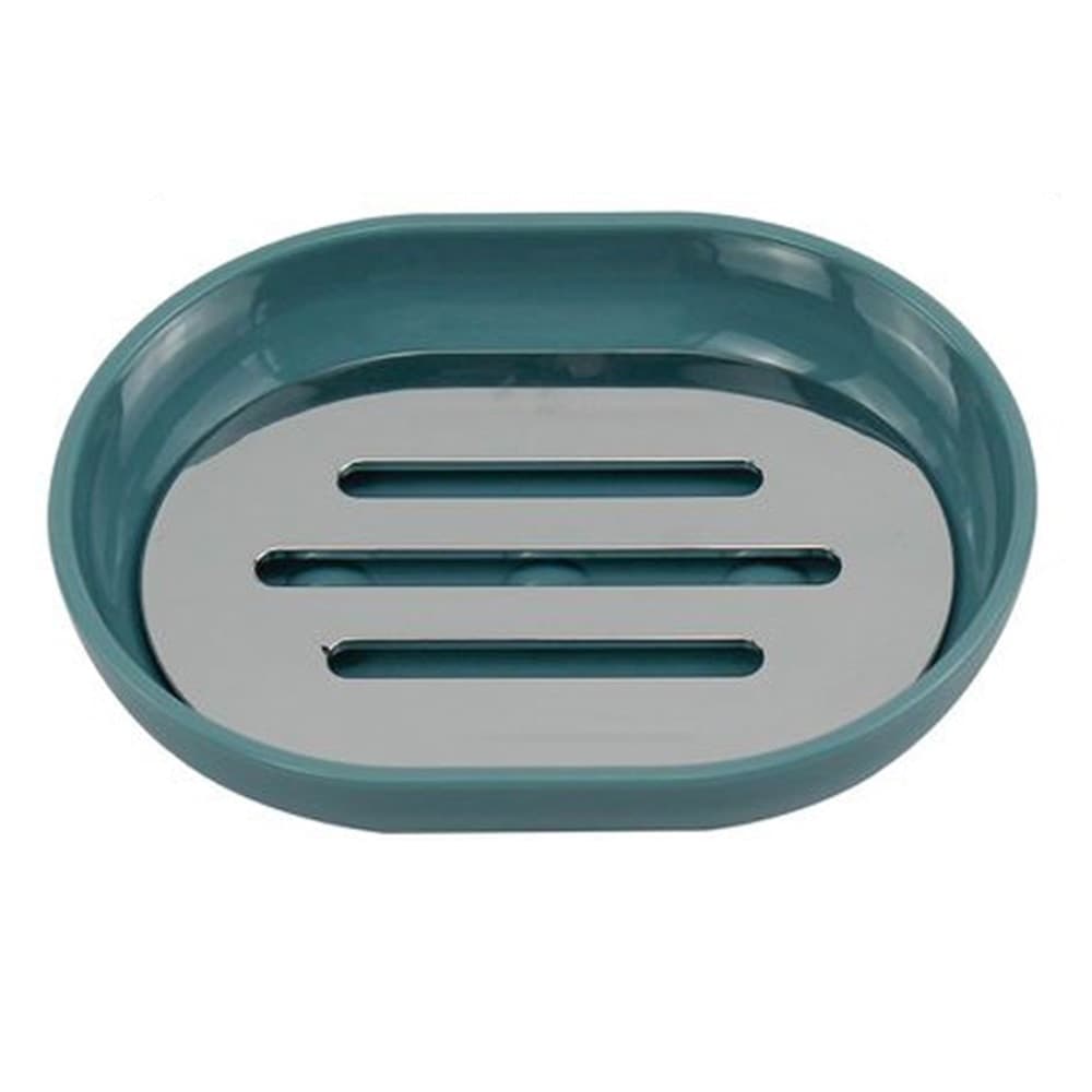 Piattino Porta Sapone Saponetta Verde Petrolio Silver Bagno 12.5 X 9.5 Cm 69476 Casa e cucina/Bagno/Accessori e biancheria da bagno per bambini/Accessori/Dosatori e porta accessori/Piattini portasapone Trade Shop italia - Napoli, Commerciovirtuoso.it