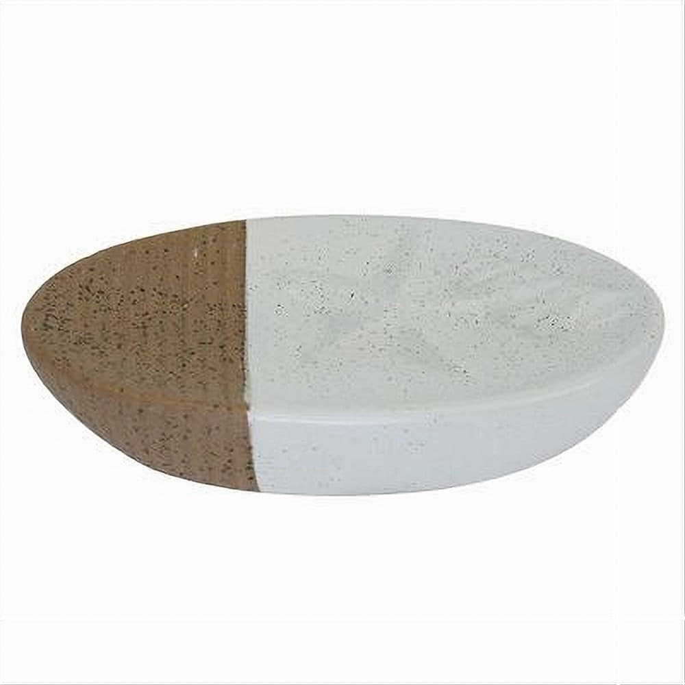 PIATTINO PORTASAPONE SAPONETTA BIANCO DECORO MARINO CON RIGHE MARRONI BAGNO 79270 in Portasapone Trade Shop italia - Napoli, commercioVirtuoso.it