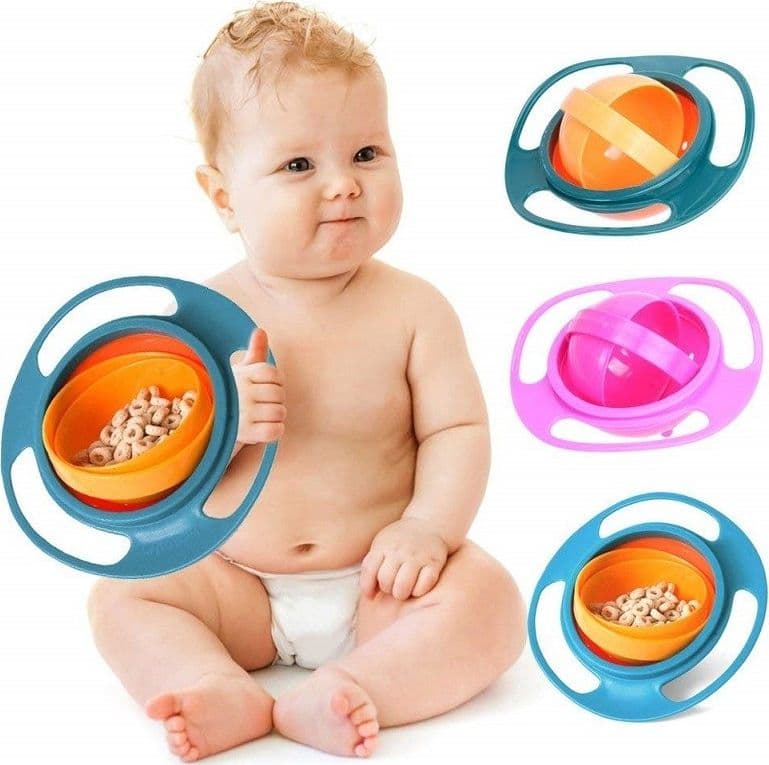 PIATTO 360° GIROSCOPIO CIOTOLA PLASTICA PRANZO CENA NEONATO A PROVA DI BAMBINO Trade Shop italia - Napoli, Commerciovirtuoso.it