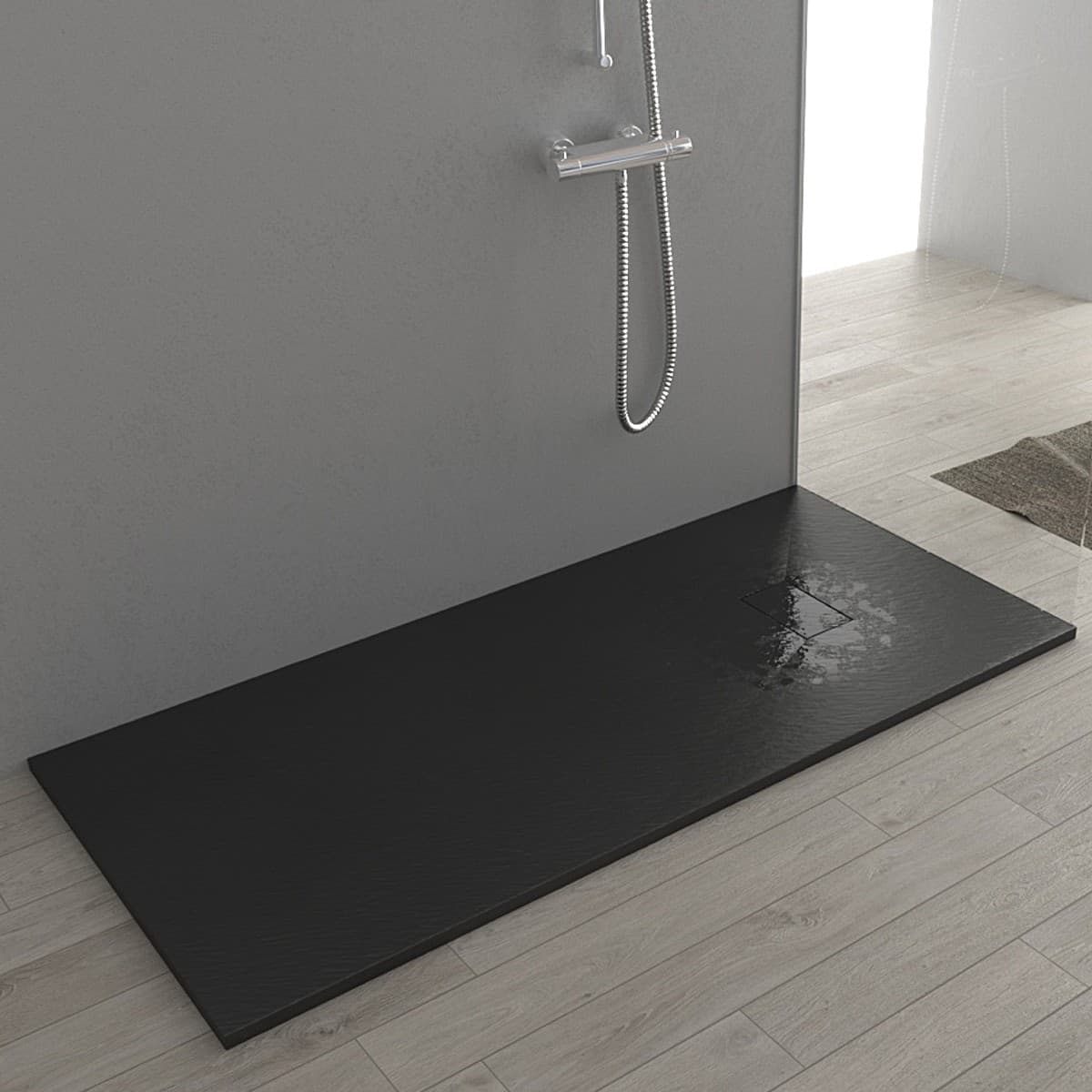 Piatto-Doccia-Acrilico-Antracite-effetto-Pietra-Ultraslim-altezza-2.6cm
