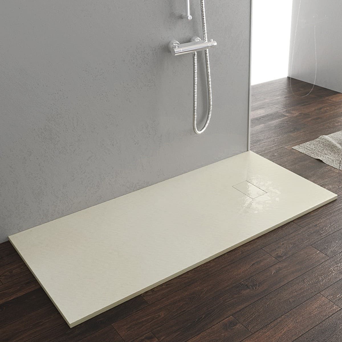 Piatto-Doccia-Acrilico-Beige-effetto-Pietra-Ultraslim-altezza-2,6cm