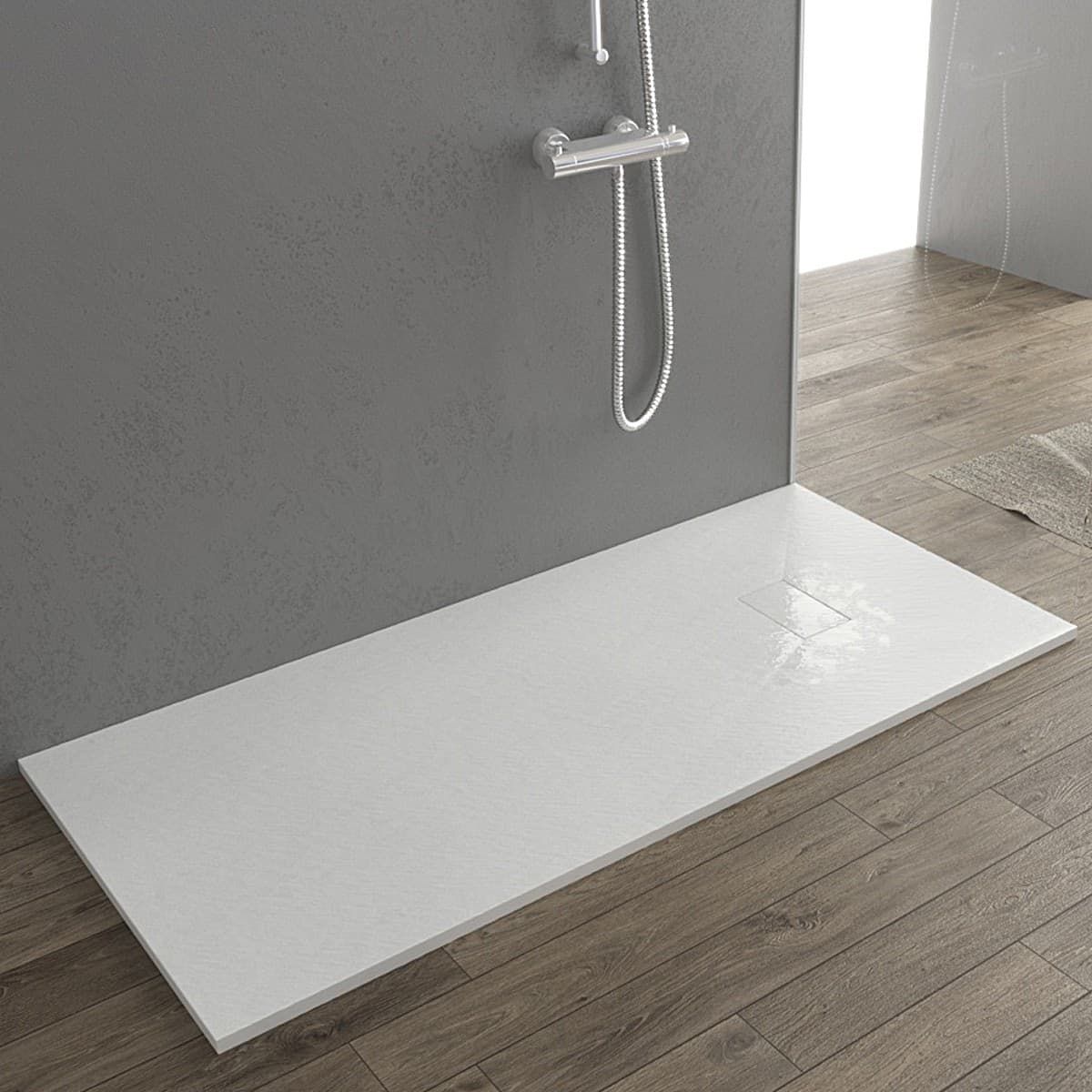 Piatto-Doccia-Acrilico-Bianco-effetto-Pietra-Ultraslim-altezza-2,6cm