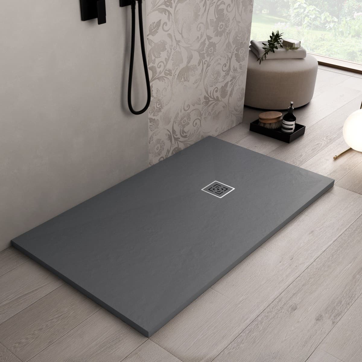 Piatto Doccia Mineralmarmo Antracite modello Roma Fai da te/Attrezzature per cucine e bagni/Attrezzature per bagni/Docce e componenti doccia/Piatti doccia StileBagno - Roma, Commerciovirtuoso.it