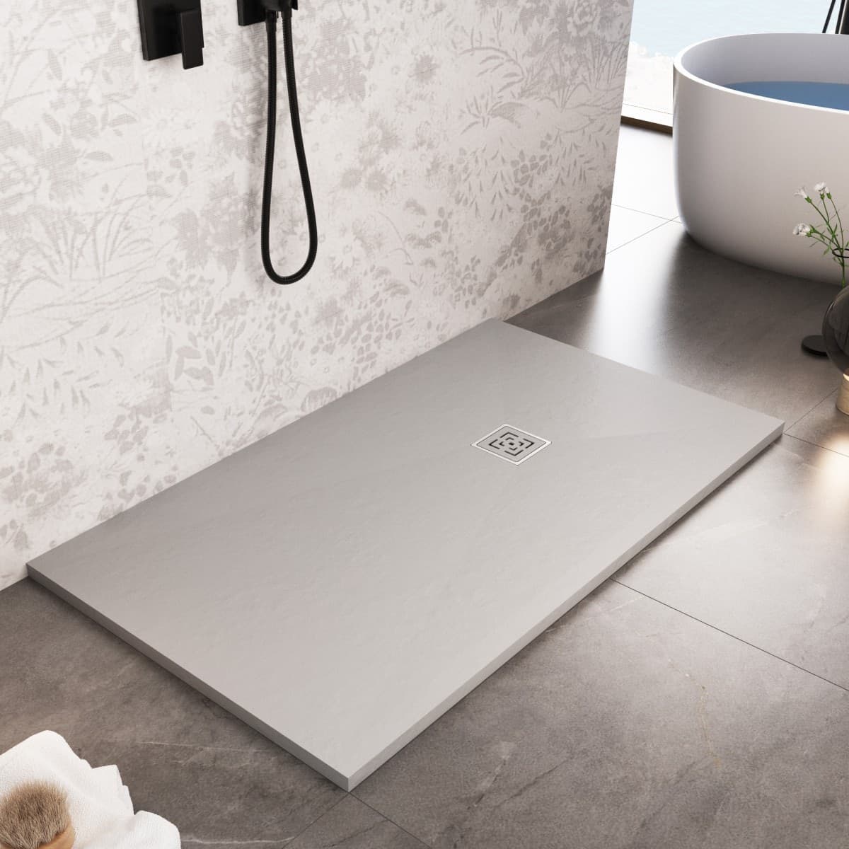 Piatto-Doccia-Mineralmarmo-Grigio-Chiaro-modello-Roma