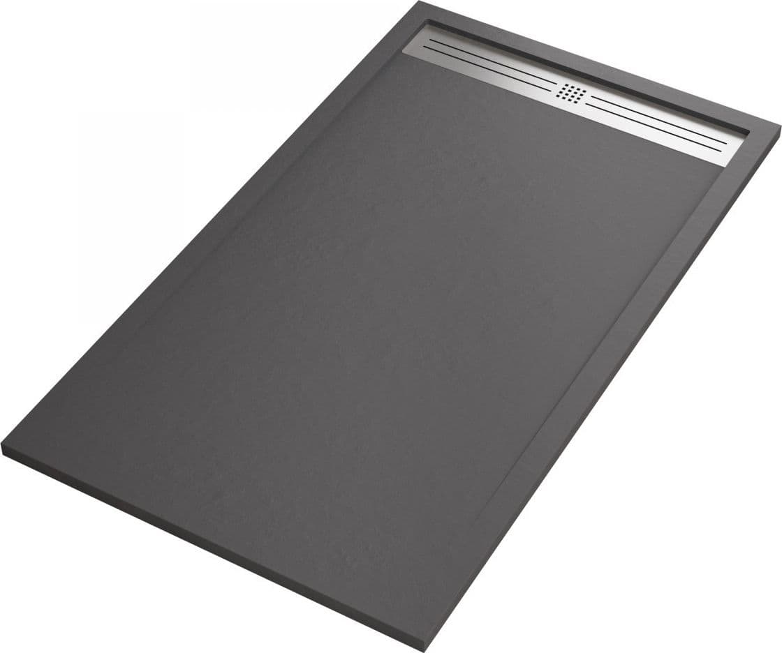 Piatto Doccia Mineralmarmo Griglia Laterale inox Antracite Moon Fai da te/Attrezzature per cucine e bagni/Attrezzature per bagni/Docce e componenti doccia/Piatti doccia StileBagno - Roma, Commerciovirtuoso.it