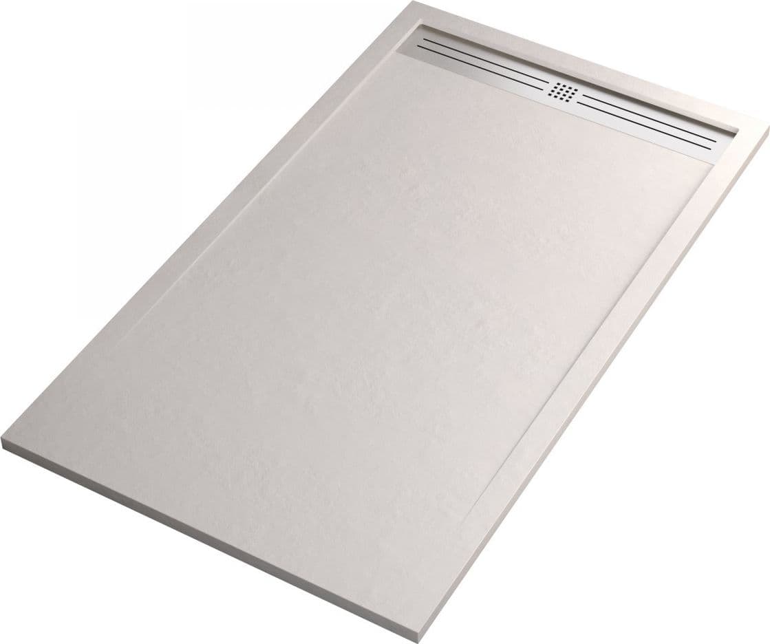 Piatto Doccia Mineralmarmo Griglia Laterale inox Bianco Moon Fai da te/Attrezzature per cucine e bagni/Attrezzature per bagni/Docce e componenti doccia/Piatti doccia StileBagno - Roma, Commerciovirtuoso.it