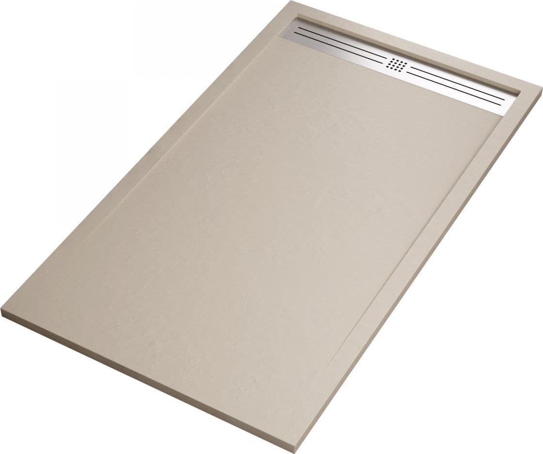 Piatto Doccia Mineralmarmo Griglia Laterale inox Crema Moon Fai da te/Attrezzature per cucine e bagni/Attrezzature per bagni/Docce e componenti doccia/Piatti doccia StileBagno - Roma, Commerciovirtuoso.it