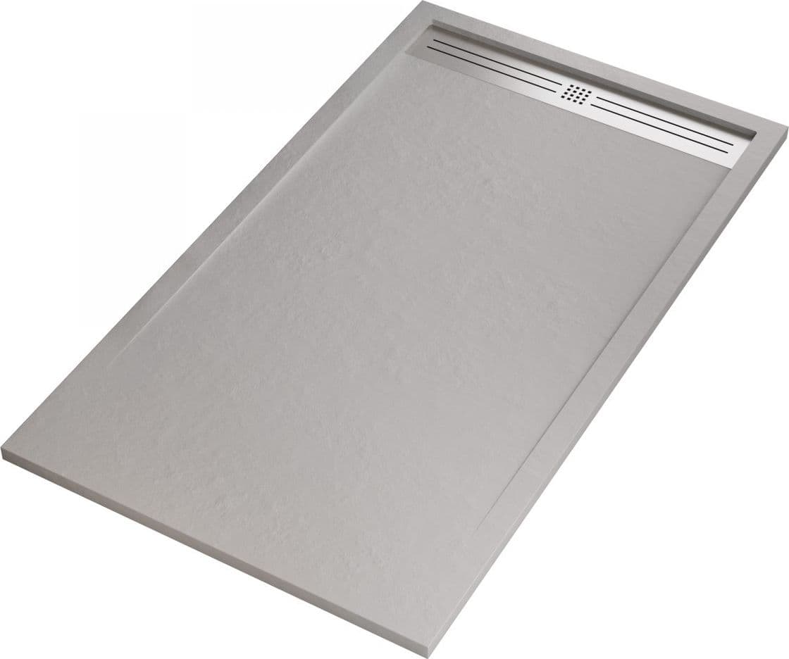 Piatto Doccia Mineralmarmo Griglia Laterale inox Grigio Chiaro Moon Fai da te/Attrezzature per cucine e bagni/Attrezzature per bagni/Docce e componenti doccia/Piatti doccia StileBagno - Roma, Commerciovirtuoso.it