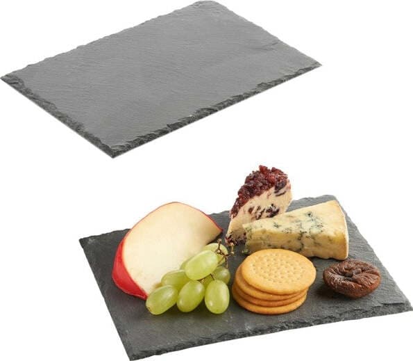 PIATTO IN PIETRA ARDESIA RETTANGOLARE 20x30CM PORTATA PER CIBI CALDI FREDDI