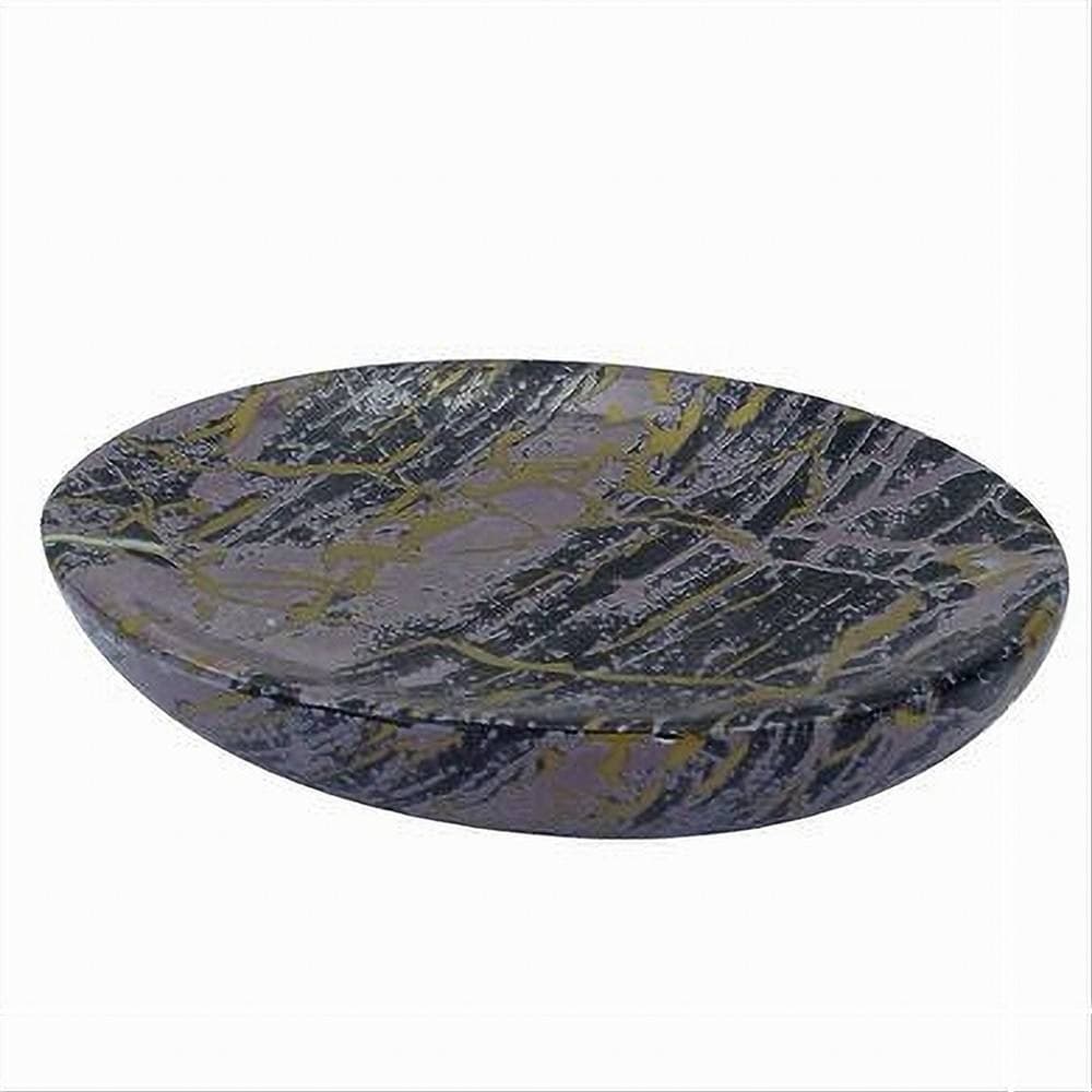 PIATTO PIATTINO PORTA SAPONE ARREDO DA BAGNO EFFETTO MARMORIZZATO NERO ORO 59893 in Porta spazzolini Trade Shop italia - Napoli, commercioVirtuoso.it