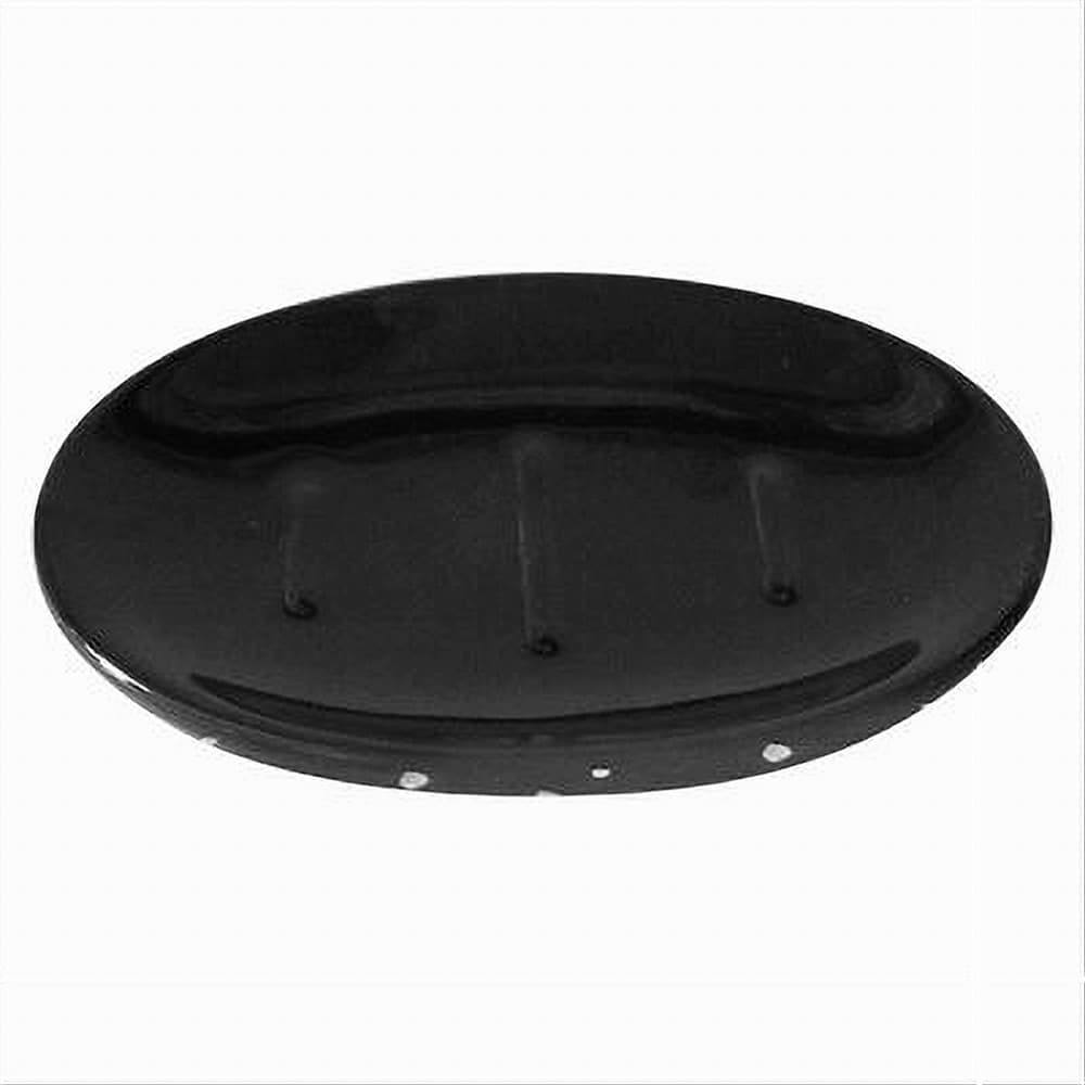 PIATTO PIATTINO PORTA SAPONE SAPONETTA BAGNO NERO MACCHIATO ARGENTO ARREDO 59928 in Portasapone Trade Shop italia - Napoli, commercioVirtuoso.it