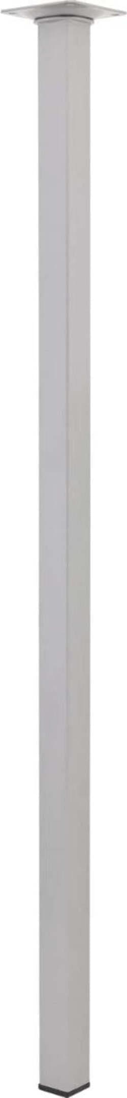 PIEDE-D'APPOGGIO-PER-MOBILI---TUBO-QUADRATO-IN-ALLUMINIO-25X25MM-H.-70CM---COLORE-ARGENTO