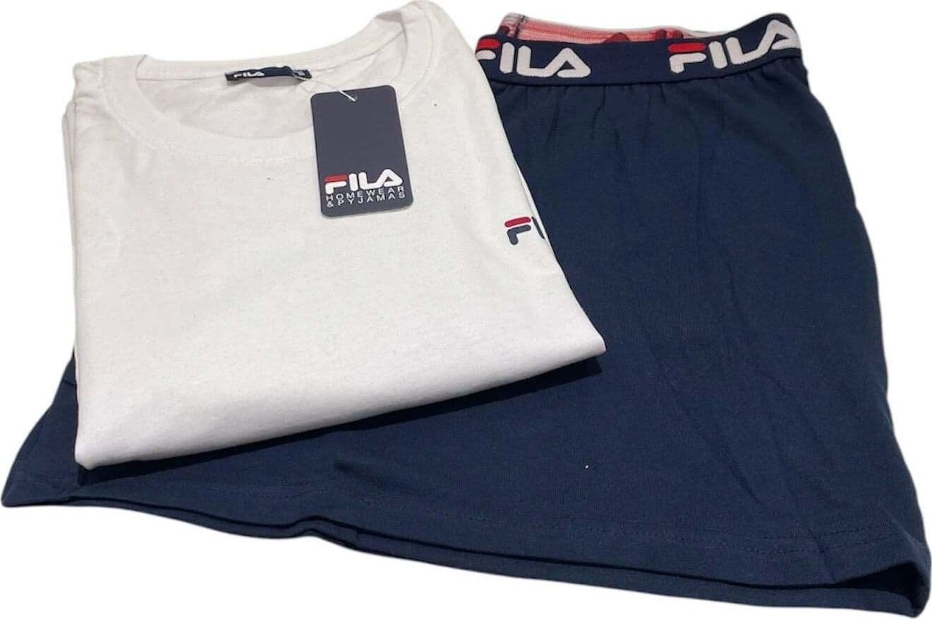 Pigiama donna mezza manica e pantalone corto 100% cotone - Fila 4180 in Pigiami due pezzi Falco Biancheria - Parete, commercioVirtuoso.it