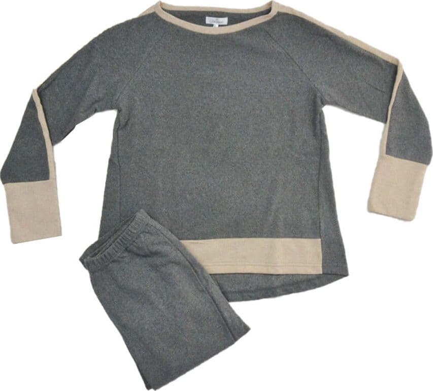 Pigiama Due Pezzi Da Donna Punto Milano Lormar Grigio Pigiama Lungo Maglia Maniche Lunghe Scollo Rotondo E Pantalone Lungo Abbinato Moda/Donna/Abbigliamento/Abbigliamento da notte lingerie e intimo/Pigiami e camicie da notte/Pigiami due pezzi Puleo Casa - Palermo, Commerciovirtuoso.it