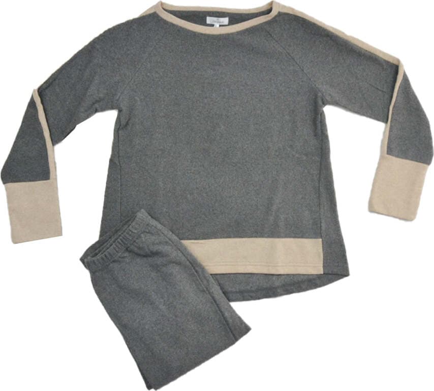 Pigiama Due Pezzi Da Donna Punto Milano Lormar Grigio Pigiama Lungo Maglia Maniche Lunghe Scollo Rotondo E Pantalone Lungo Abbinato Moda/Donna/Abbigliamento/Abbigliamento da notte lingerie e intimo/Pigiami e camicie da notte/Pigiami due pezzi Puleo Casa - Palermo, Commerciovirtuoso.it