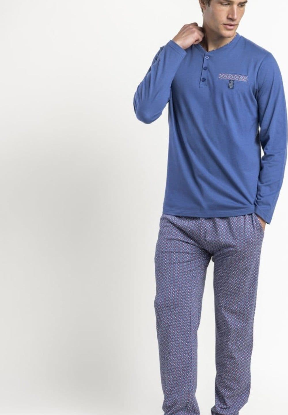 Pigiama Uomo Admas 64758 Classic Sterling Primavera/Estate Manica Lunga in Autocategorizzazione The King Luxury - San Marcellino, commercioVirtuoso.it